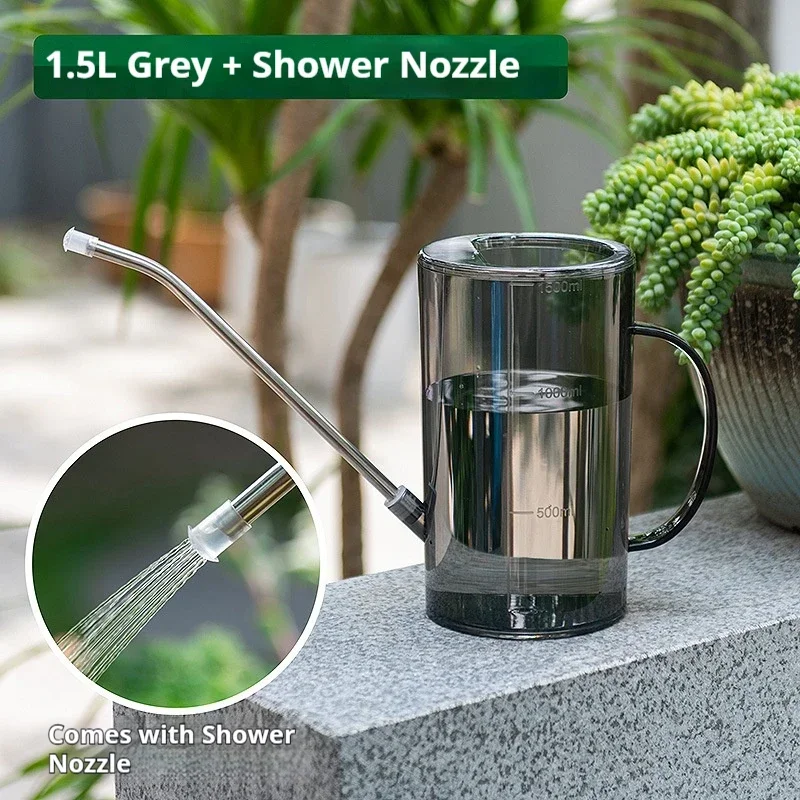 1.5L Transparent Nordic Watering Can - Image 4