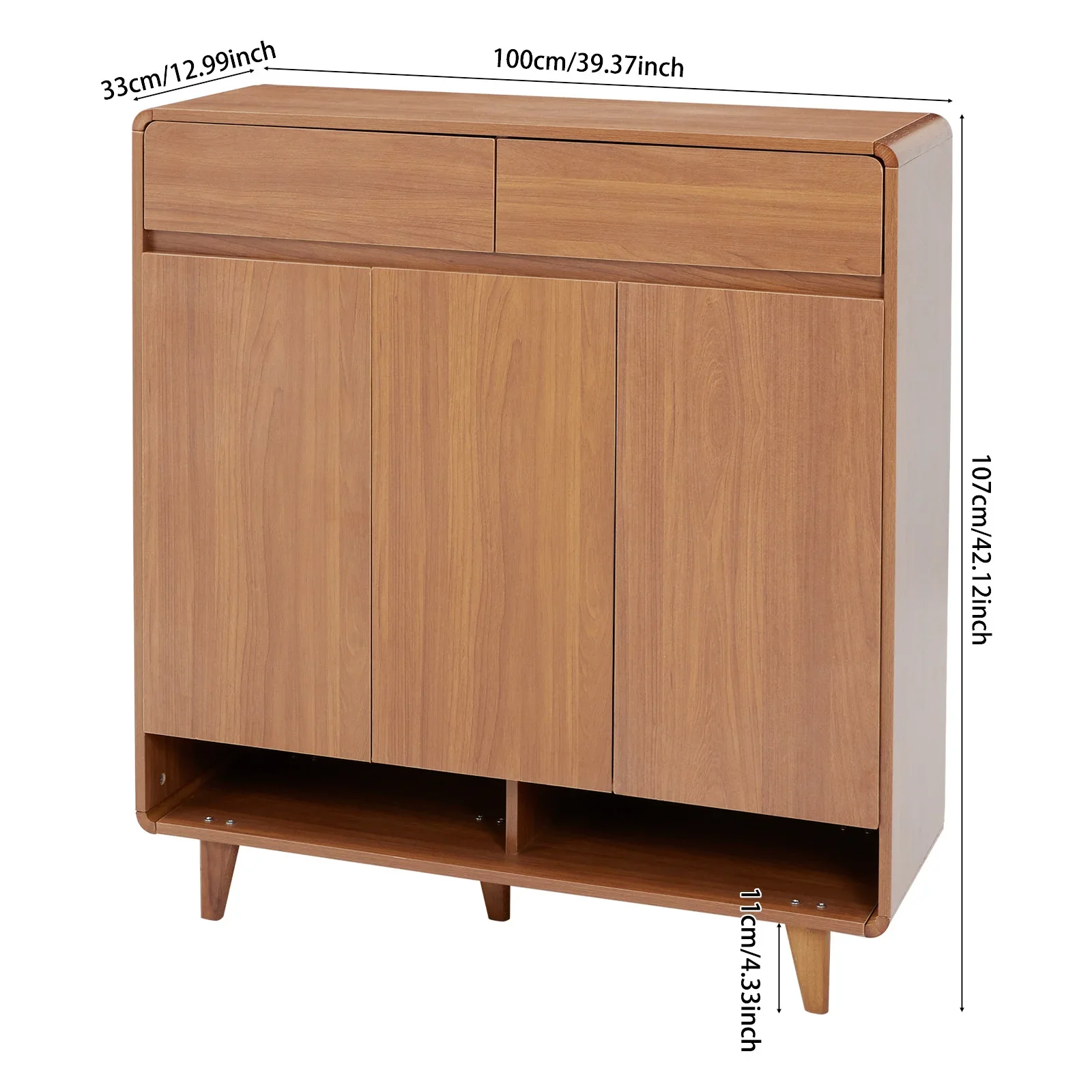 5-Tier Shoe Cabinet with Drawers - Image 6