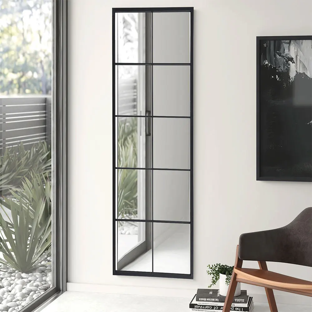 Black Full Length Leaner Mirror - Image 4