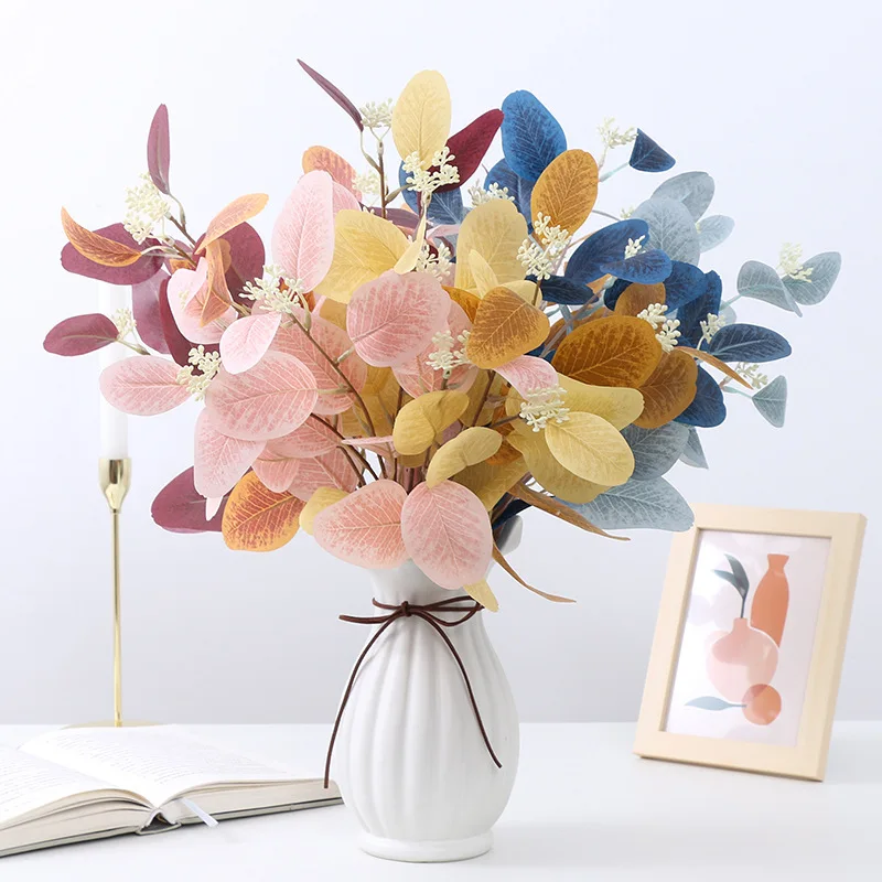 Blue Faux Eucalyptus Stem Set - Image 3
