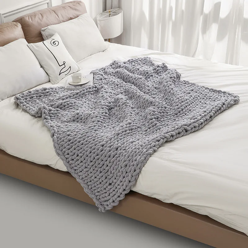 Chunky Knit Chenille Blanket - Image 3