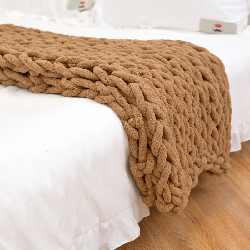 Chunky Knit Chenille Blanket - Image 8