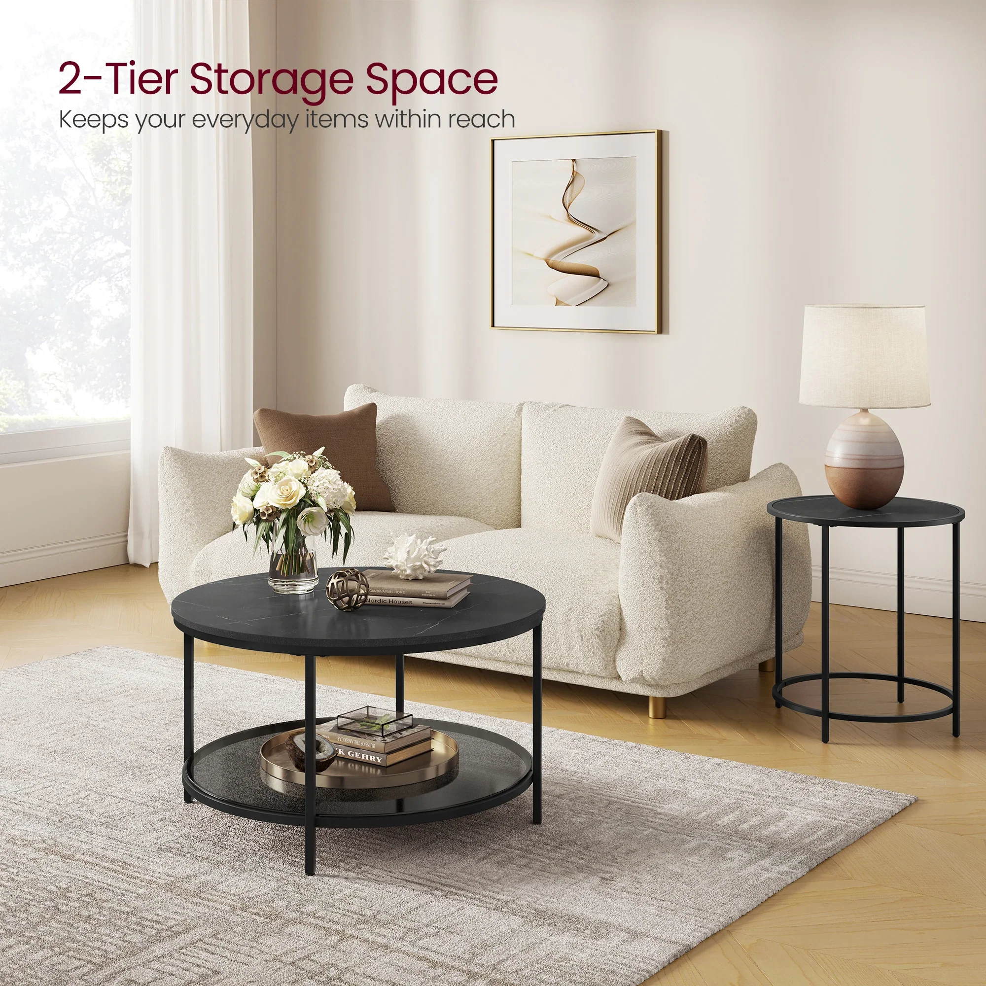 Round Marble Coffee Table - Image 5