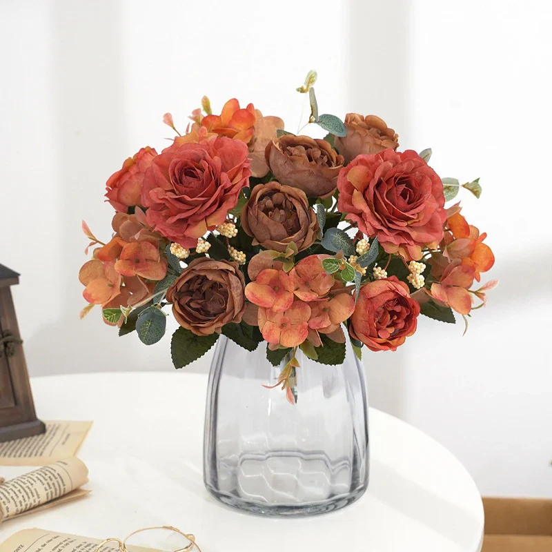 Vintage Silk Rose & Peony Bouquets - Image 3
